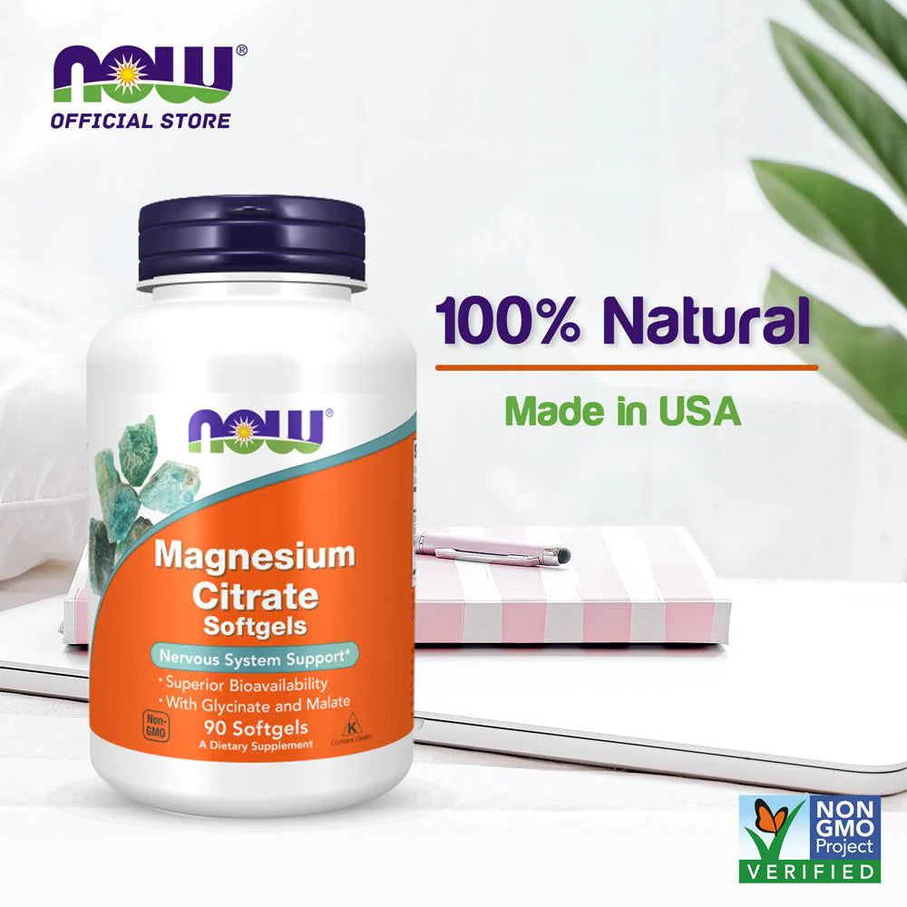 NOW magnesium Citrate - 120 caps