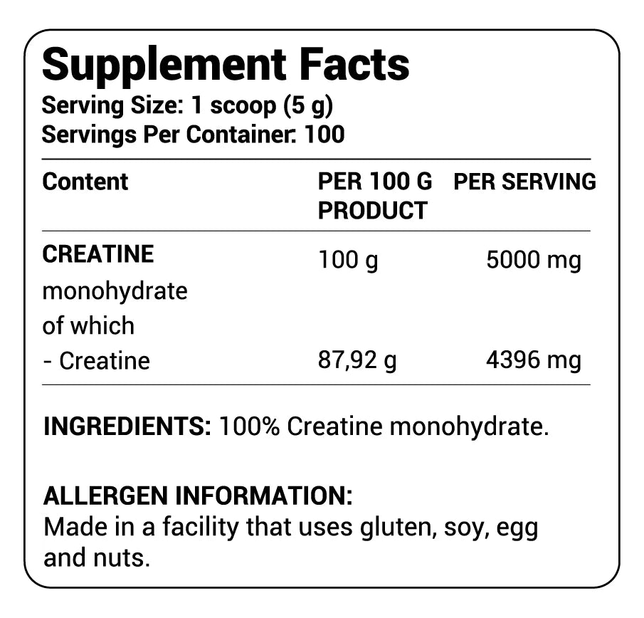 Tesla Creatine 100% Monohydrate