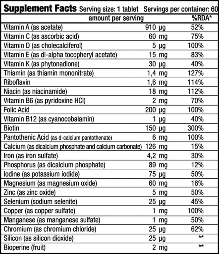 Biotech-USA Vitamin-Complex 60 tablets